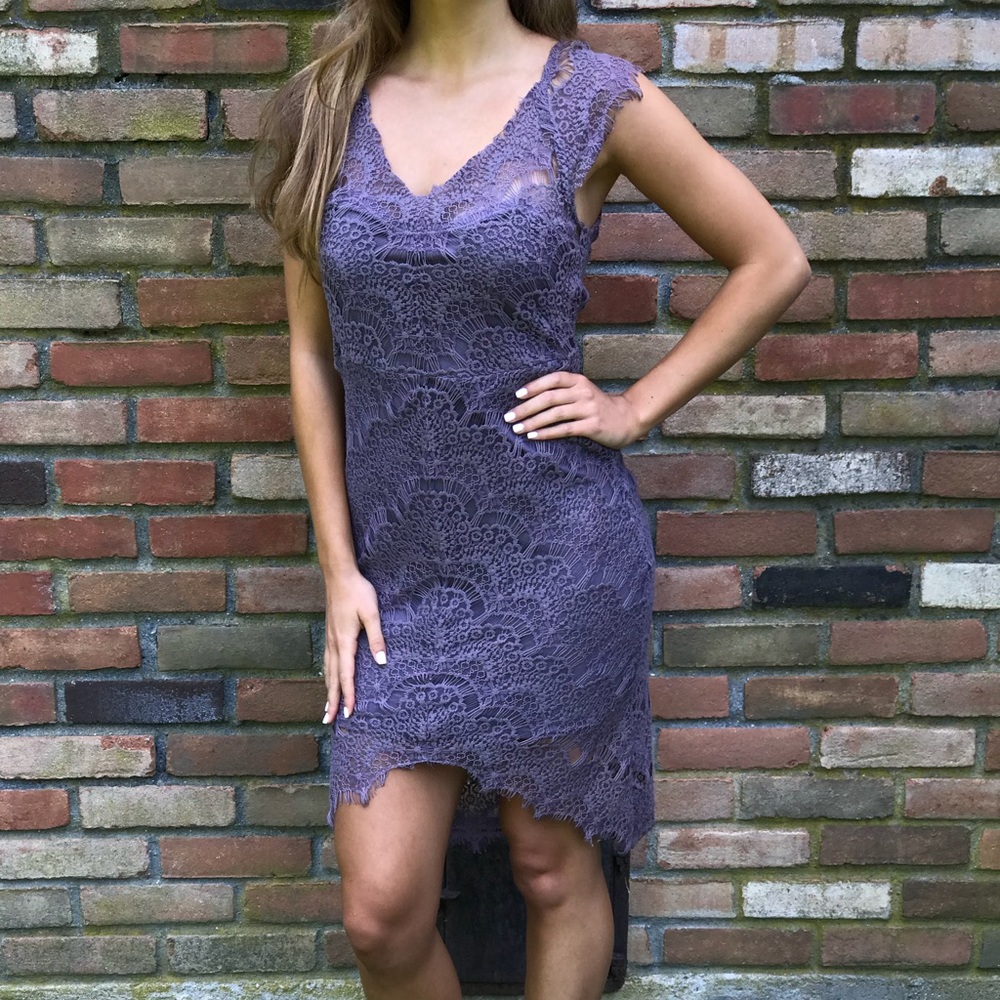 Free People Dusty Lavender Lace Dress